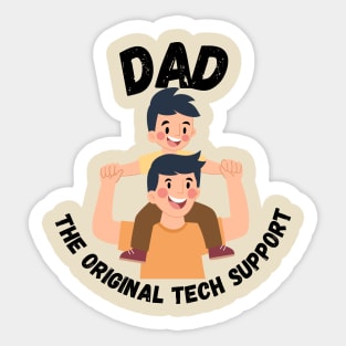 Tech-Savvy Dad: Guiding the Future Generation - Light Colors Sticker